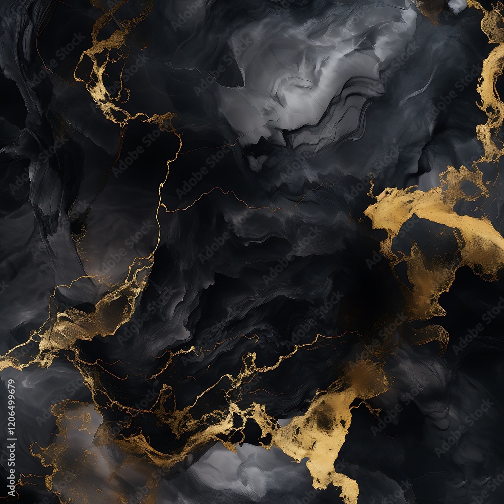 Obraz premium Black marble background with natural pattern