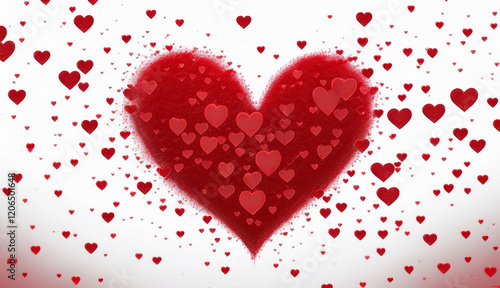 Red Hearts Pattern Background