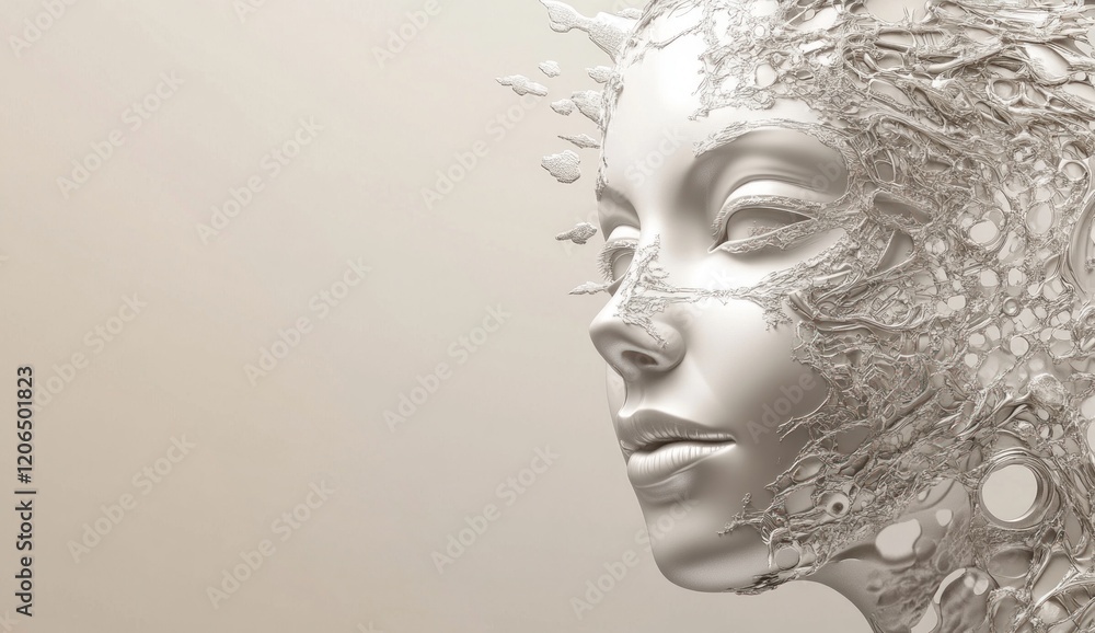 Abstract Face with Intricate Design Abstract Face with Intricate Design