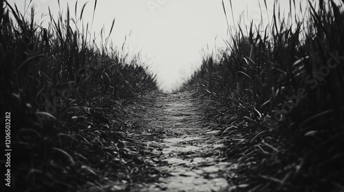 Monotone Path Through Tall Grass