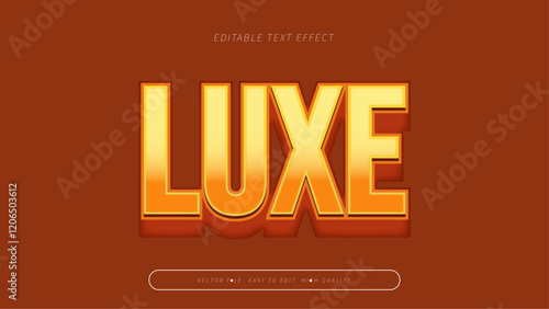 luxe editable text effect 3d gradient typography design