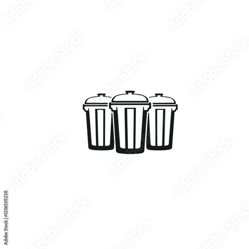 Garbage Bins Vector – Recycling Containers