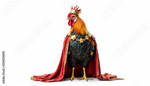 Majestic Rooster in Royal Regalia Stunning King Rooster Photo photo