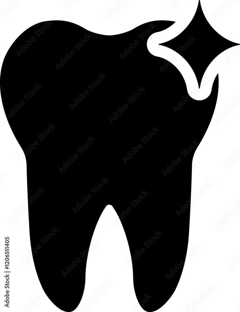 Clean Tooth Glyph Icon Clean Tooth Glyph Icon