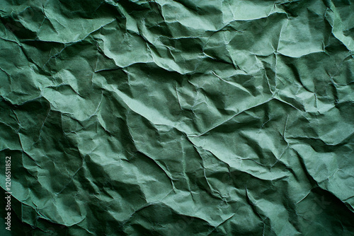Wallpaper Mural Texture Background Abstract. Dark green crumpled and wrinkled appearance paper or fabric uneven surface. Ideal for backdrop for artistic minimalist or design projects. Intricate folds creases shadows Torontodigital.ca
