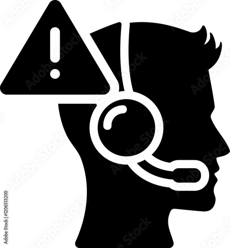 Hotline Glyph Icon