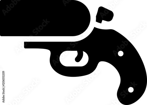 Flare Gun Glyph Icon