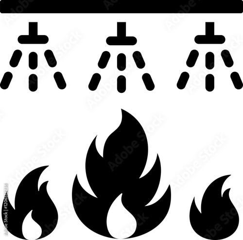 Fire Sprinkler Glyph Icon