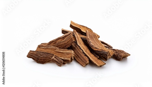 Wallpaper Mural Pile of dark brown, dried herb pieces on white background. Torontodigital.ca