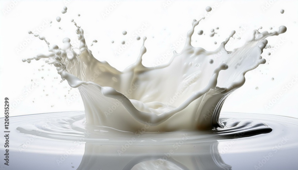 Milk splash, creamy white liquid, dynamic Milk splash, creamy white liquid, dynamic