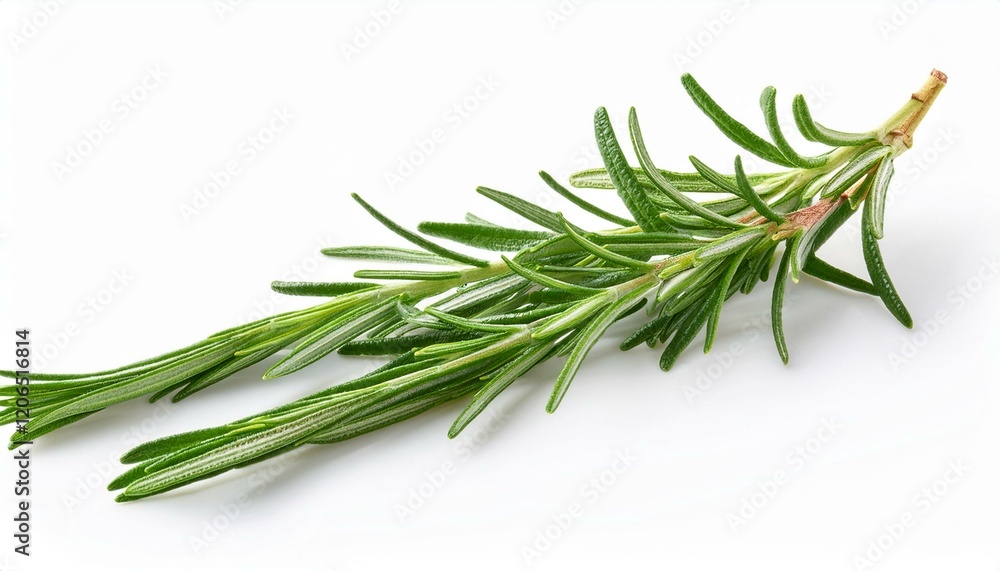 Fototapeta premium Fresh sprigs of rosemary on white background.