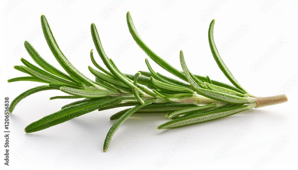 Fototapeta premium Fresh sprig of rosemary on white background