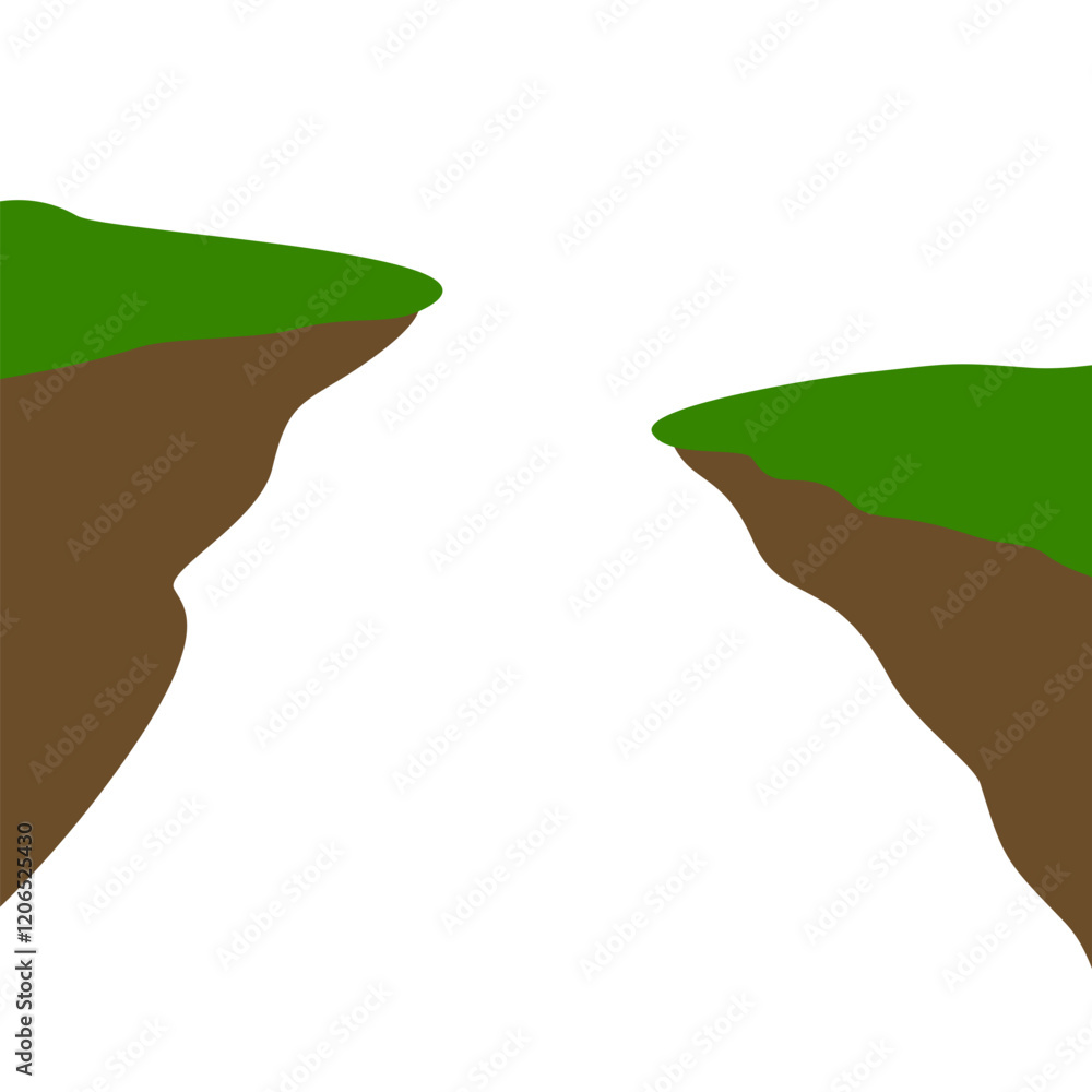 Ravine Vector Illustration Ravine Vector Illustration