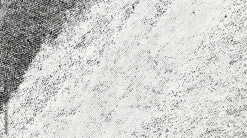 Black and white abstract fabric texture with grainy halftone pattern, evoking risograph print and layered fibers. Suitable for graphic design, printmaking, and monochrome visuals.