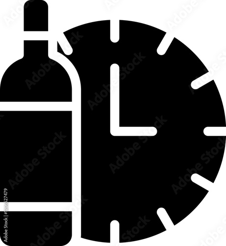 Wine Aging Glyph Icon