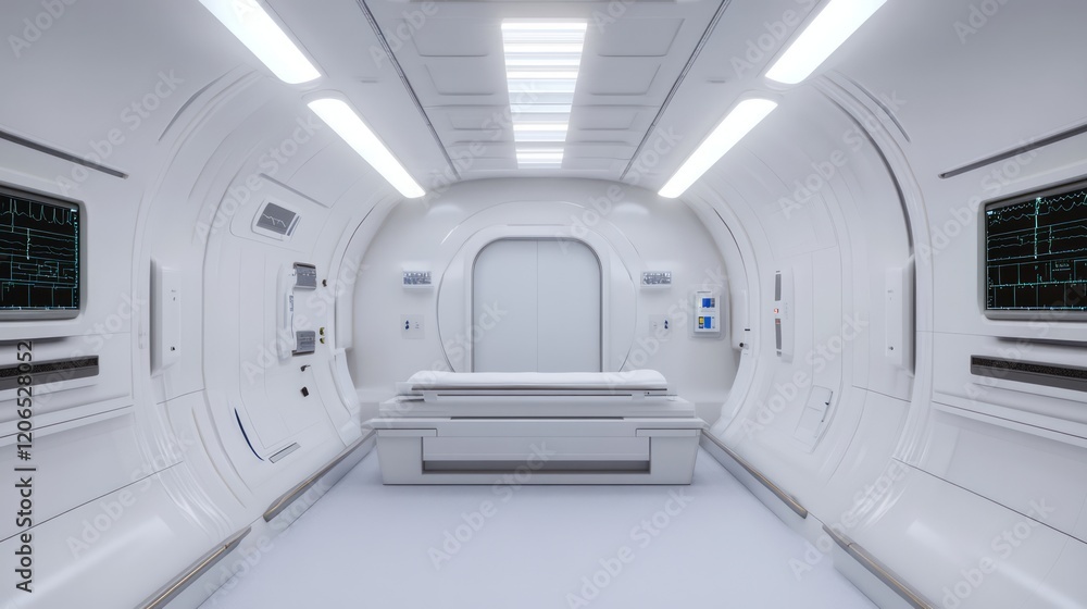 Sleek and Modern Futuristic Hospital Room with Minimalist Design and Advanced Medical Equipment for Health and Wellness Applications Sleek and Modern Futuristic Hospital Room with Minimalist Design and Advanced Medical Equipment for Health and Wellness Applications