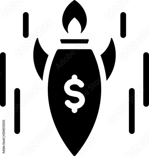 Financial Crisis Glyph Icon