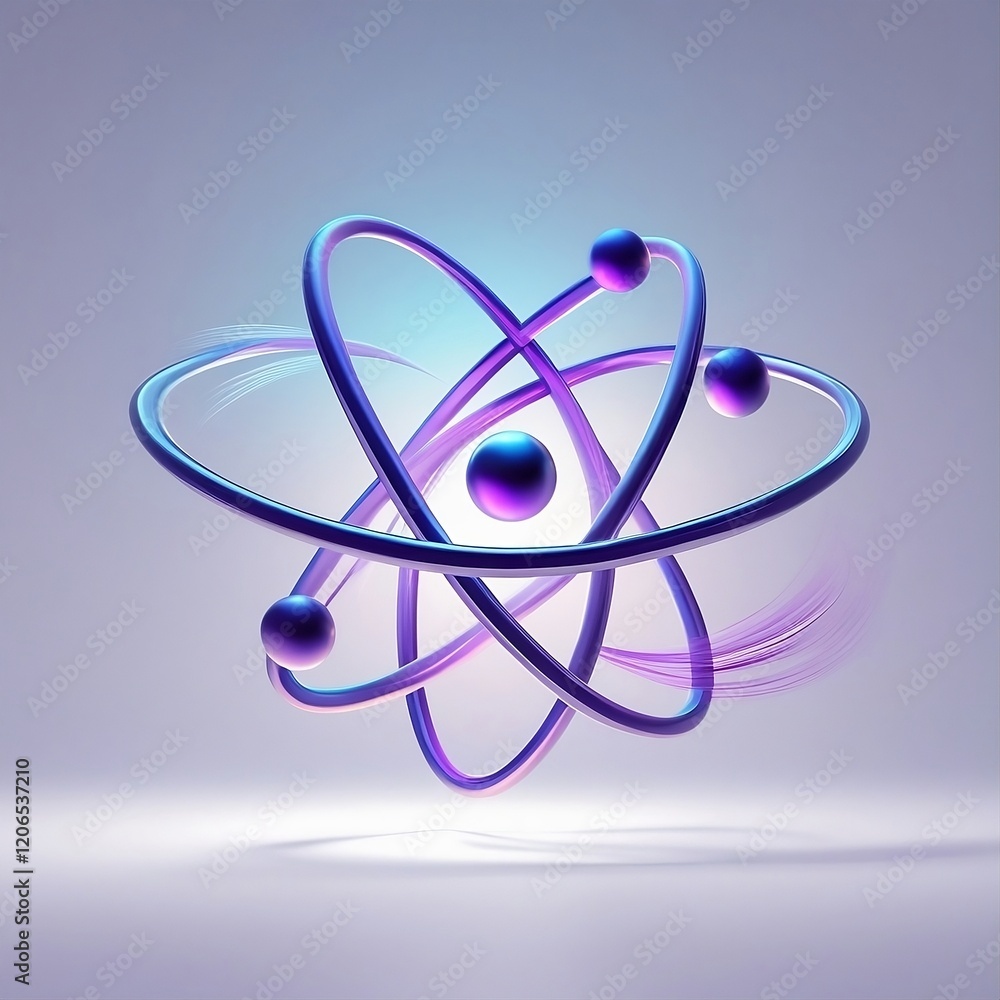 A stylized, minimalist atom with bold, vibrant electrons orbiting in smooth, continuous paths, radiating a soft, luminescent glow that subtly shifts in hue from blue to purple. A stylized, minimalist atom with bold, vibrant electrons orbiting in smooth, continuous paths, radiating a soft, luminescent glow that subtly shifts in hue from blue to purple.