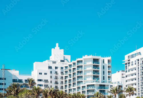 beach hotels and buildings in miami beach florida photo