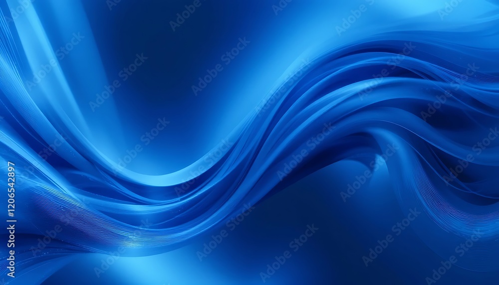 Abstract Blue Swirling Fabric Waves Design Abstract Blue Swirling Fabric Waves Design