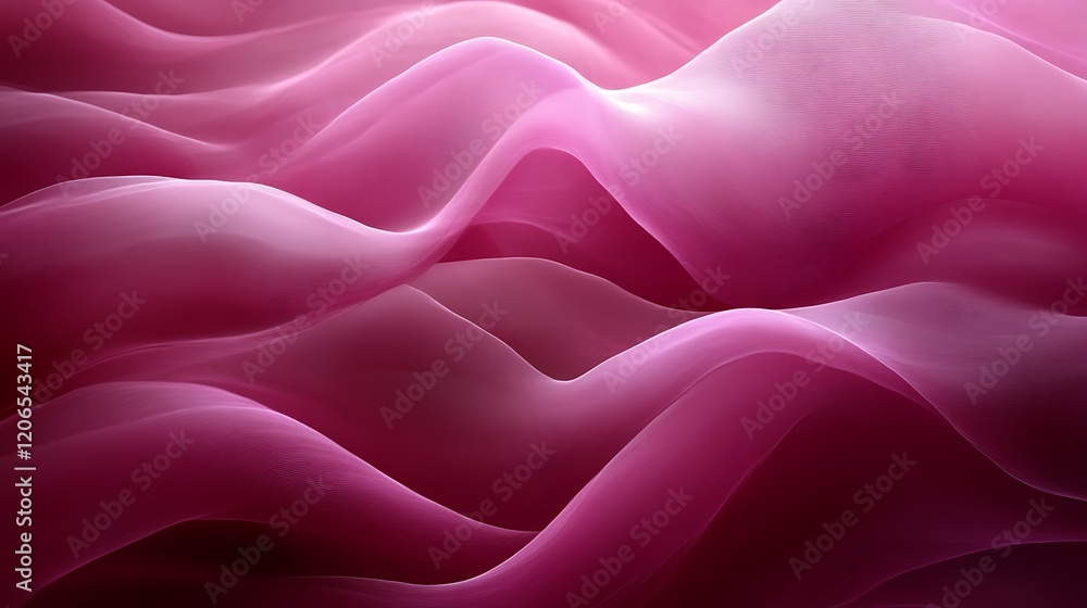 Obraz premium Abstract Pink Waves Flowing Softly Seamless