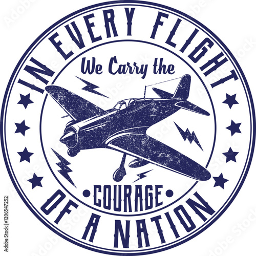 Vintage Airforce Fighter Jet T-Shirt Design Featuring Retro Style and Detailed Jet Illustration