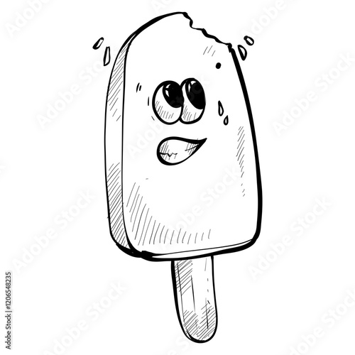 cute ice cream handdrawn illustration