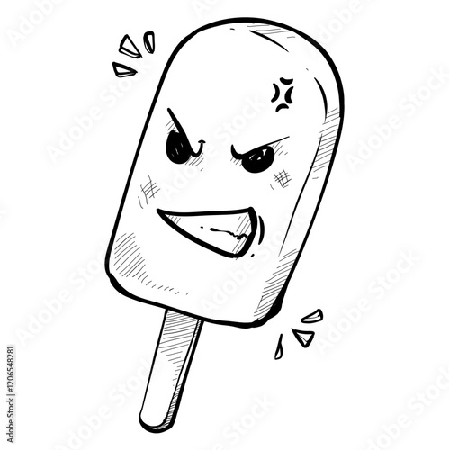 cute ice cream handdrawn illustration