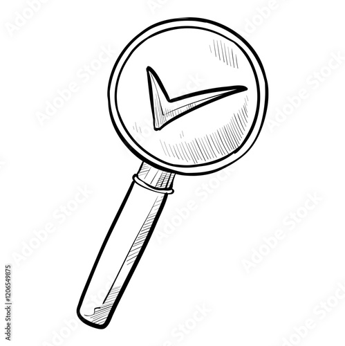 magnifying glass handdrawn illustration