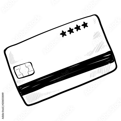 credit card handdrawn illustration