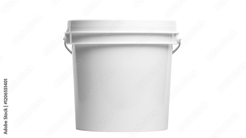 Blank White Plastic Bucket on a transparent background Blank White Plastic Bucket on a transparent background
