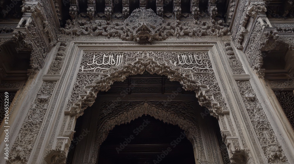 Intricate Stone Carving Adorns Ancient Archway Entrance Intricate Stone Carving Adorns Ancient Archway Entrance