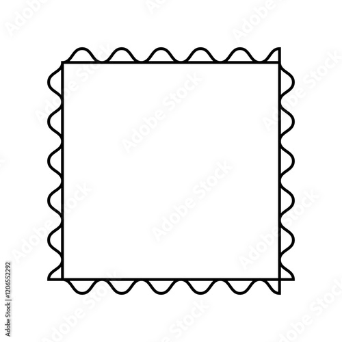 popular trend simple frame design. black line border design stock