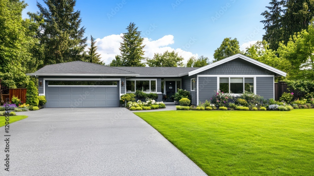 Suburban Home with Garage Suburban Home with Garage