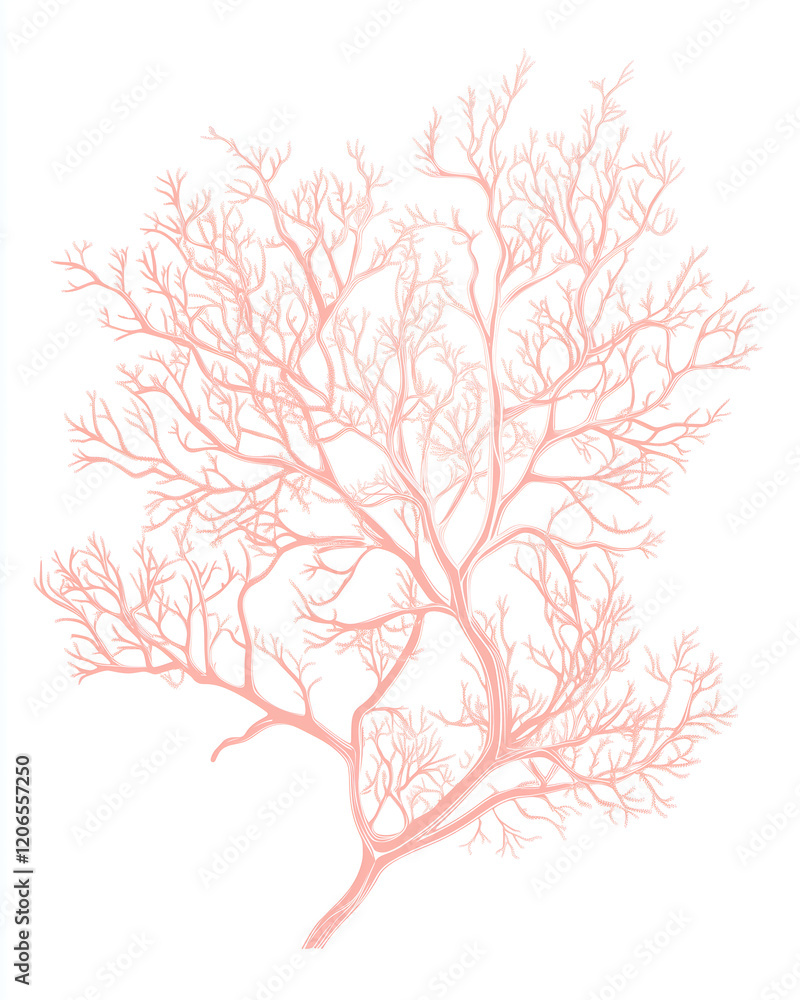 Fototapeta premium Coral Pink Branch Network