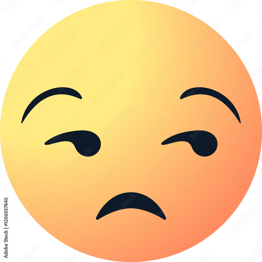 unamused emoji face emoticon with eyes looking to the side, raised eyebrows. annoyance, skepticism or dissatisfaction emotion unamused emoji face emoticon with eyes looking to the side, raised eyebrows. annoyance, skepticism or dissatisfaction emotion