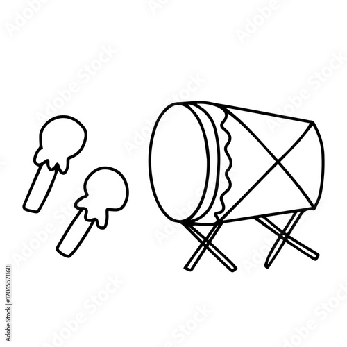 Doodles line art of ramadan kareem. eid fitr celebration element doodles stock. mudik, hampers, nastar, kue kering