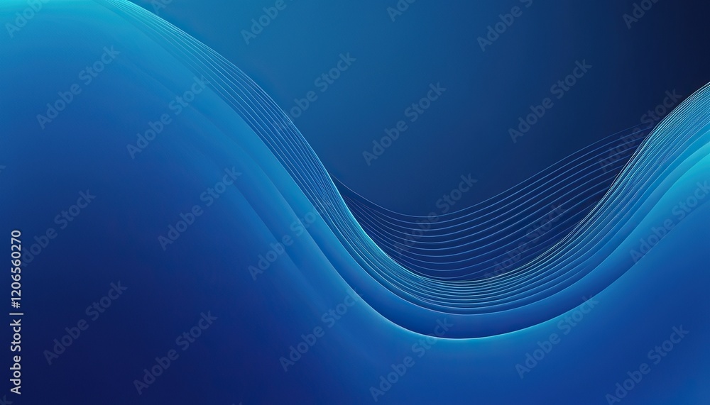 Blue minimal tech wavy lines abstract futuristic, abstract blue wave, abstract blue waves background, Futuristic technology style, Elegant background for business tech presentations