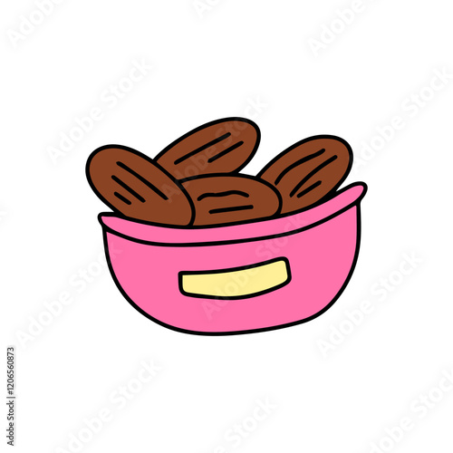 Doodles line art of ramadan kareem. eid fitr celebration element doodles stock. mudik, hampers, nastar, kue kering
