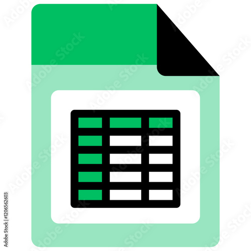 Spreadsheet file flat icon design vector