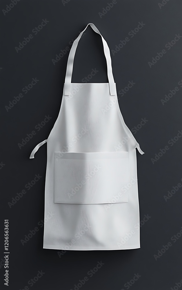 Fototapeta premium apron 3d rendering white mockup