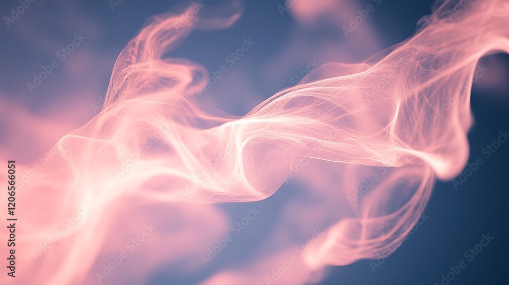 Fototapeta premium Abstract Pink and Blue Swirling Smoke Design