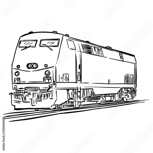 train handdrawn illustration