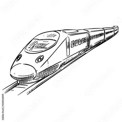 train handdrawn illustration