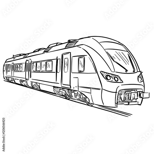 train handdrawn illustration