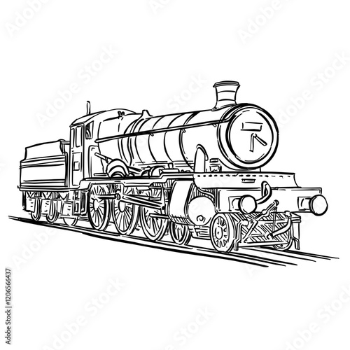 train handdrawn illustration