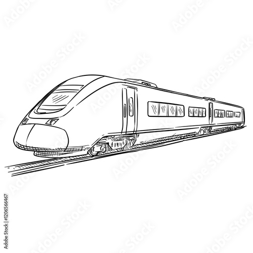 train handdrawn illustration