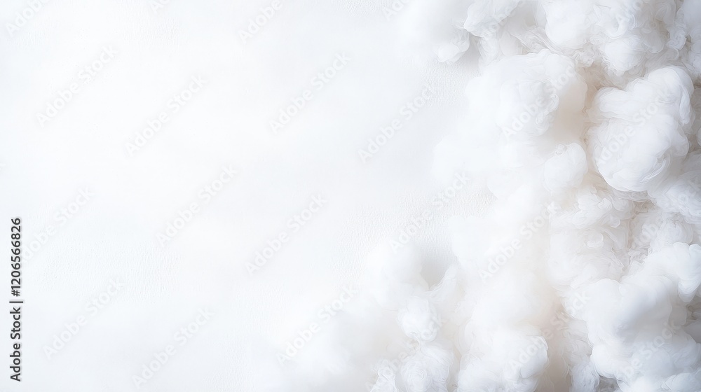 Naklejka premium White cloud against an earthy watercolor background with soft organic textures and colors