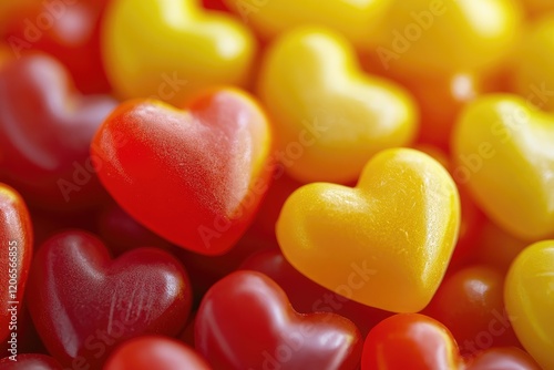 Red and Yellow Heart Shaped Candies photo