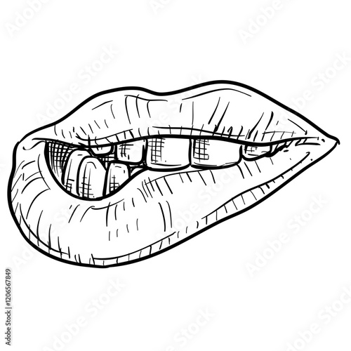 lips handdrawn illustration